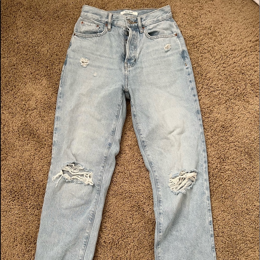 Pacsun dad fit jeans (light wash)